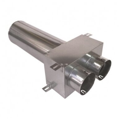 DT-125 Tiesaus pajungimo difuzoriaus dėžutė; 125 mm į 2x75 mm Cinkuota skarda. Ilgis 330 mm DT-125 Tiesaus pajungimo difuzoriaus dėžutė; 125 mm į 2x75 mm Cinkuota skarda. Ilgis 330 mm