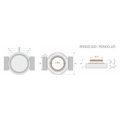 Difuzorius ERGOVENT RONDO-125, pajungimas 125mm