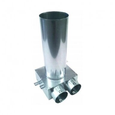 DN-125-2 difuzoriaus pajungimo dėžutė; 125 mm į 2x75 mm; cinkuota skarda; ilgis 330 mm DN-125-2 difuzoriaus pajungimo dėžutė; 125 mm į 2x75 mm; cinkuota skarda; ilgis 330 mm