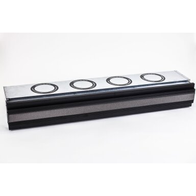 Linea+Box 1000-125-40; coanda efektas; akustinė pajungimo dėžė; 1000 mm ilgio, 40 mm plyšys, d125x4 pajungimas Linea+Box 1000-125-40; coanda efektas; akustinė pajungimo dėžė; 1000 mm ilgio, 40 mm plyšys, d125x4 pajungimas