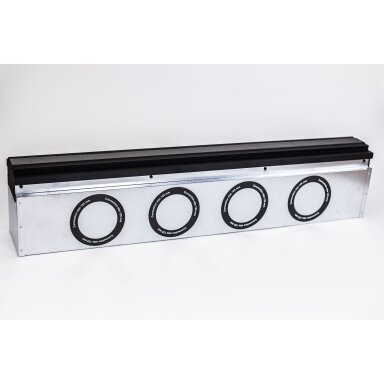 Linea+Box 1000-125-40; coanda efektas; akustinė pajungimo dėžė; 1000 mm ilgio, 40 mm plyšys, d125x4 pajungimas Linea+Box 1000-125-40; coanda efektas; akustinė pajungimo dėžė; 1000 mm ilgio, 40 mm plyšys, d125x4 pajungimas